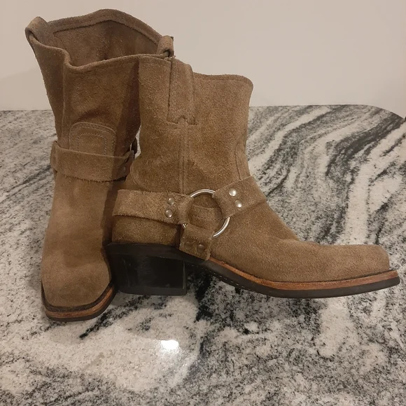 Frye Tan Suede Ankle Boots - Picture 3 of 16